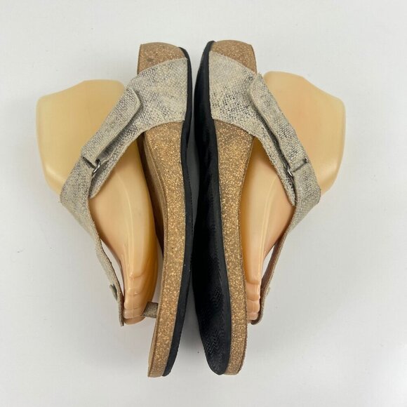 Taos Footwear Women's Lucy Wedge Sandal Silver Metallic size 42 11-11.5 M - Picture 6 of 12